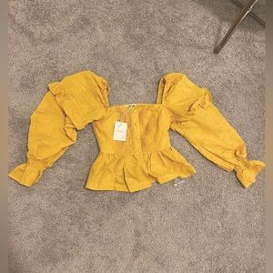 NEVER WORN: Anthropologie gold top!!!